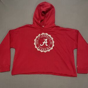 Alabama‎ Crimson Tide Hoodie Womens XXL Red Logo Graphic Spell Out Cropped